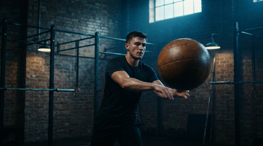 Trening z piłką lekarską 3 kg